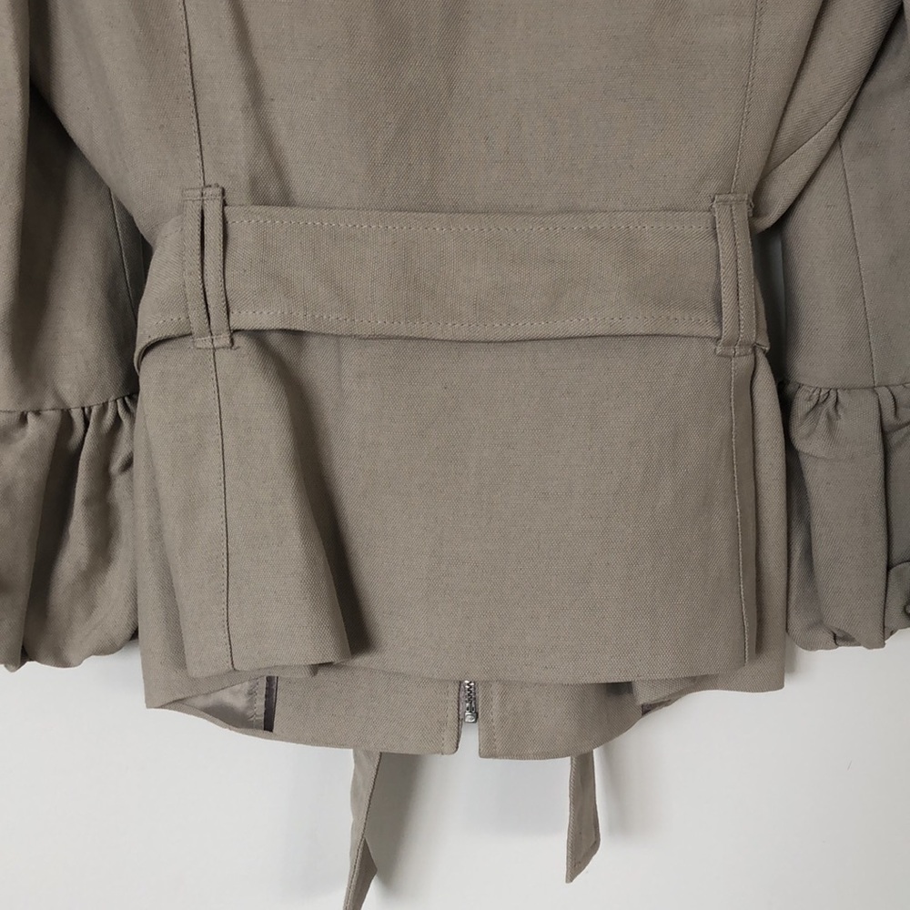 Zara Ruffle Linen Jacket - Picture 6 of 7